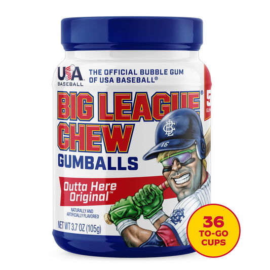 Outta here original Mini bubble gum to go cups 6ct case - 36 cups