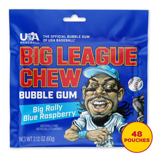 Big rally blue raspberry 4ct case - 48 pouches