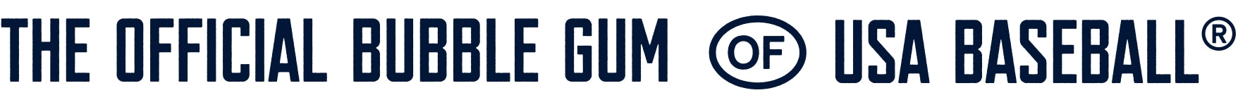 wordmark of the official bubble gum of USA baseball