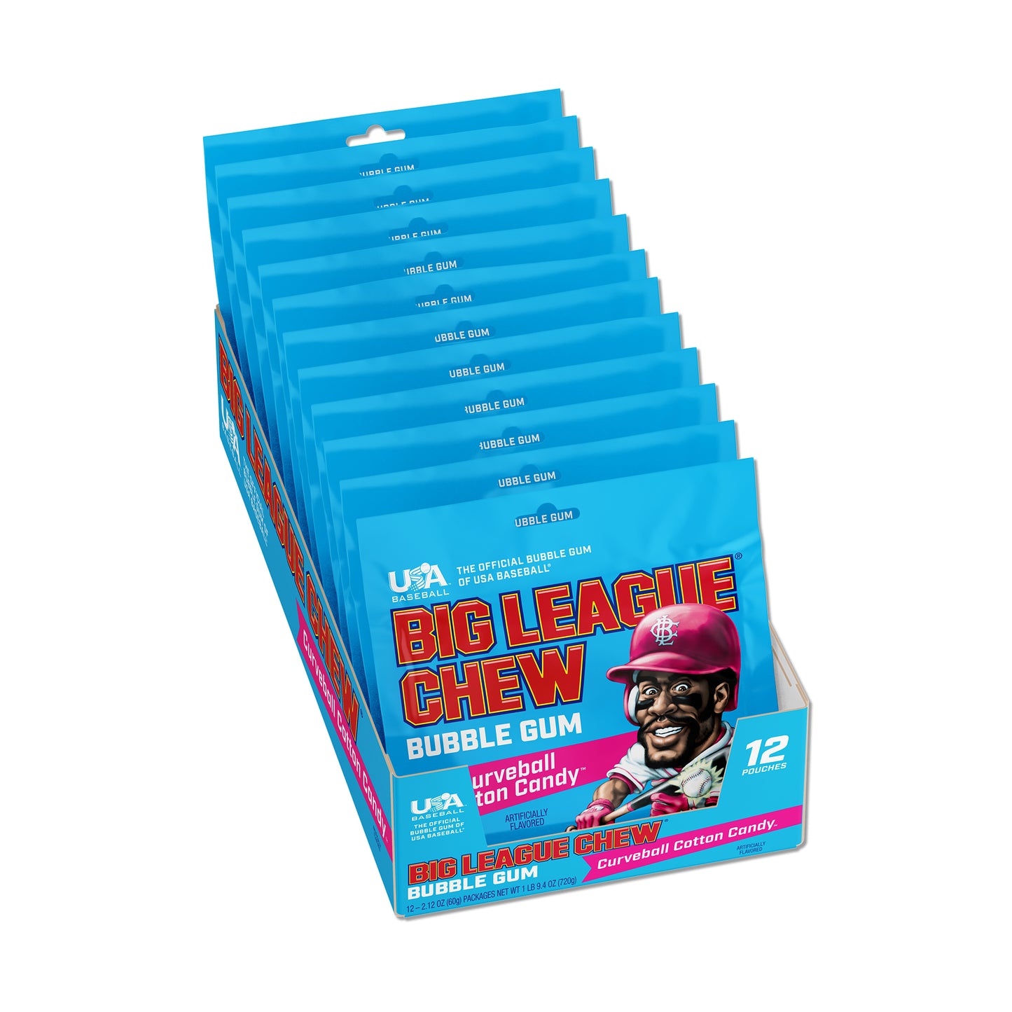 Curveball cotton candy 4ct case - 48 pouches