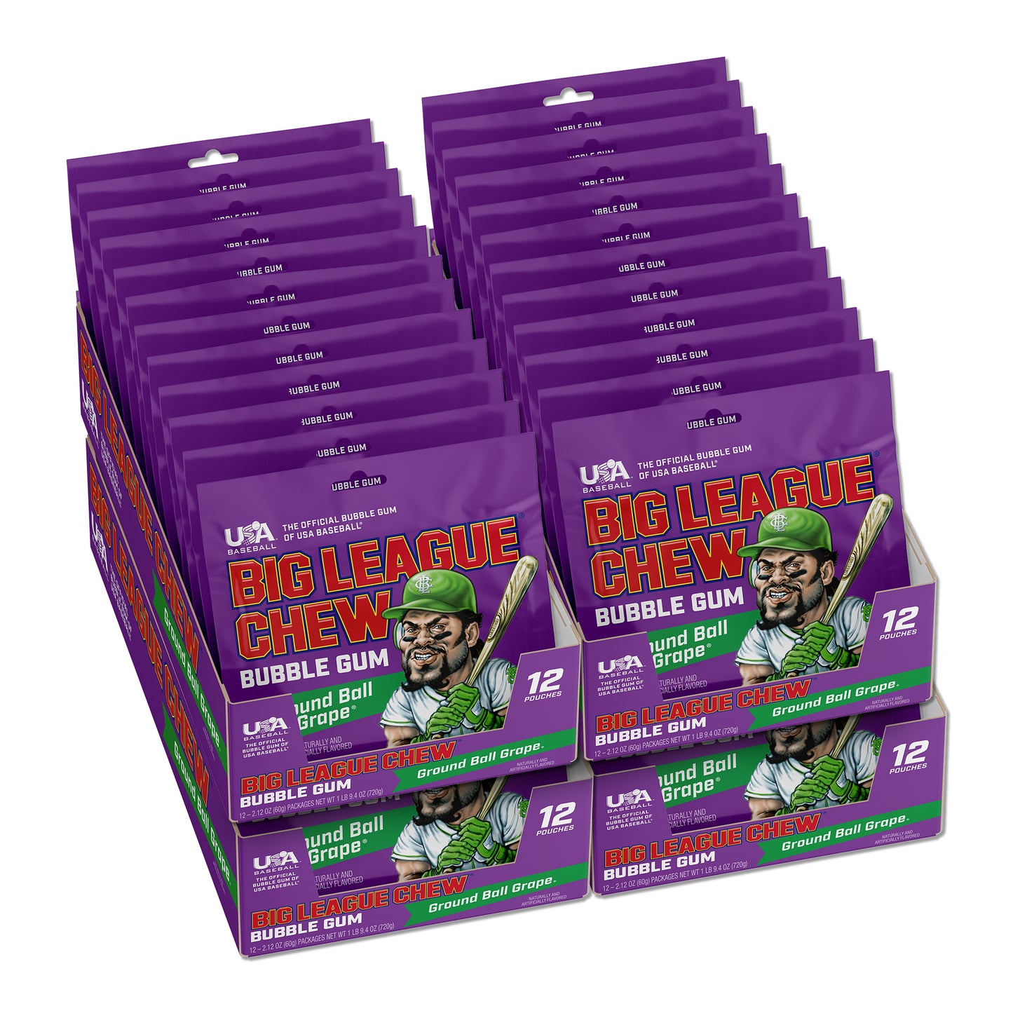 Ground ball grape 4ct case - 48 pouches