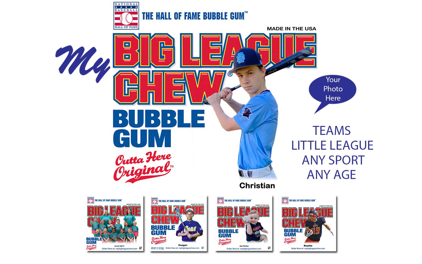 Personalized Big League Chew – Bucket