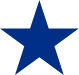 5 corner blue star